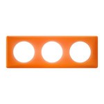 Plaque - 3 postes - Orange 70's